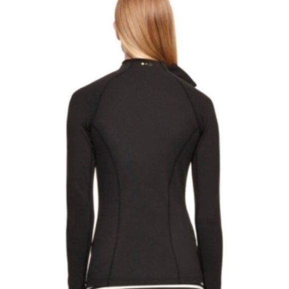 Kate Spade x Beyond Yoga Black Bow Neck Zip up Athletic Jacket - Picture 5 of 16